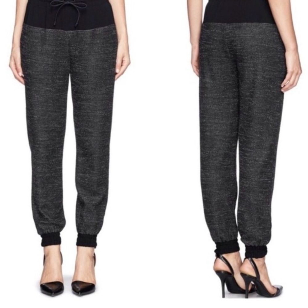 RAG & BONE Owen Melange Cotton Wool Knit Solid Top Joggers Sweatpants Small